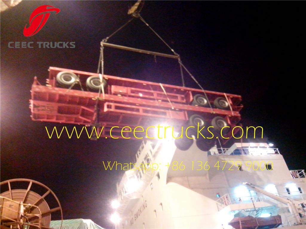 bogie suspension semitrailer on board