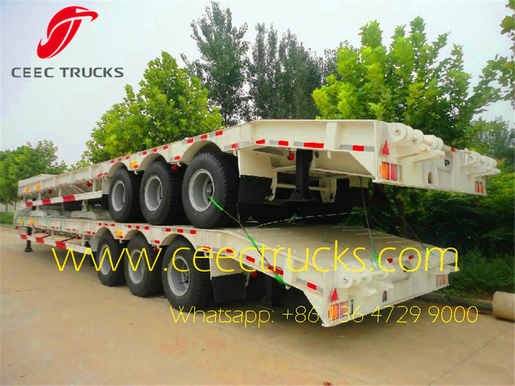 3 axle low bed semitrailer in factory