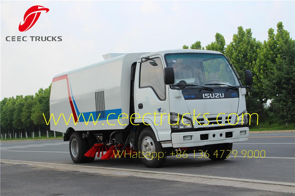 ISUZU 5 CBM road sweeper trucks on road