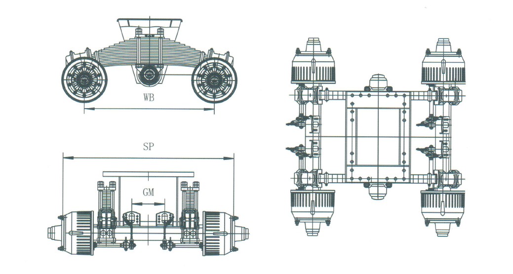 bogie suspension trailer detail