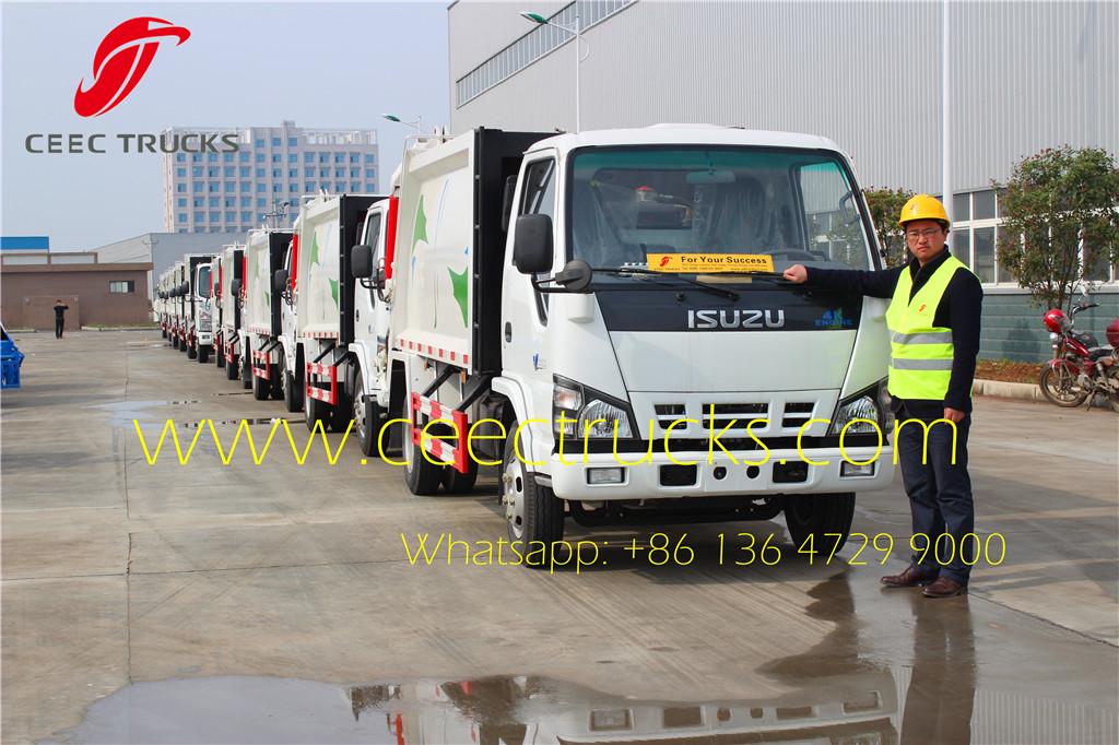 Myanmar Yangon ISUZU 4cbm garbage compactor truck