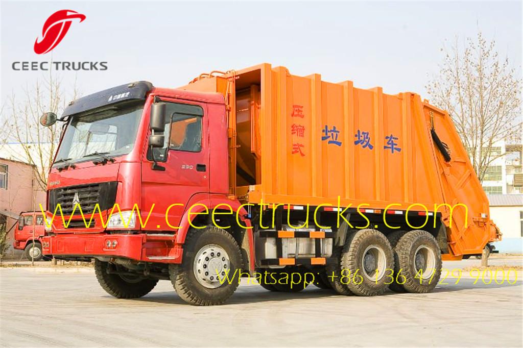 SINOTRUK 18 CBM trash truck compactors supplier