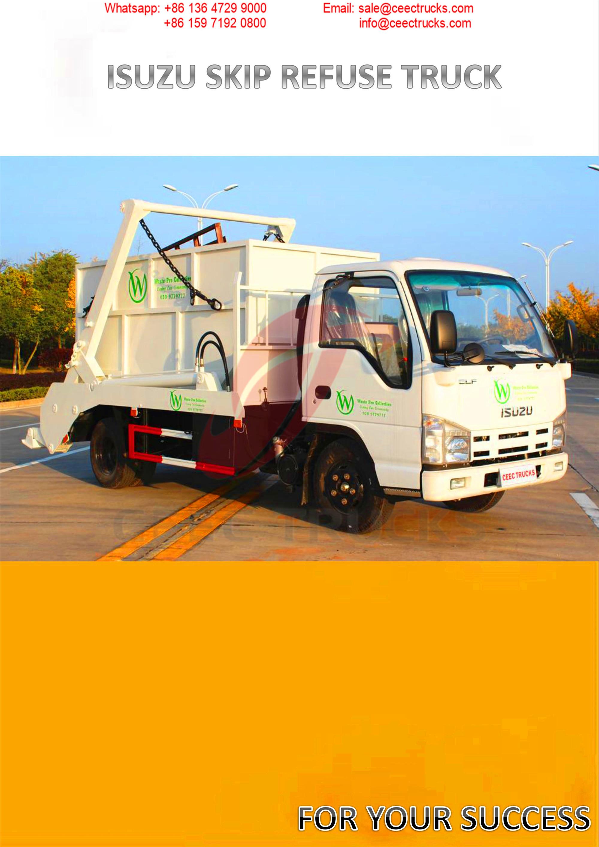 ISUZU 6CBM skip refuse truck Operation Manual