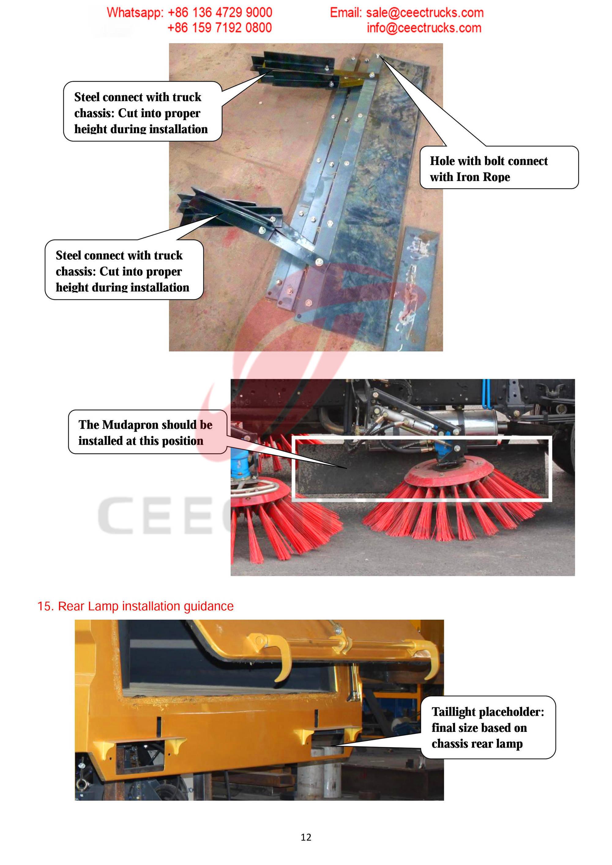 How to install road sweeper superstructure