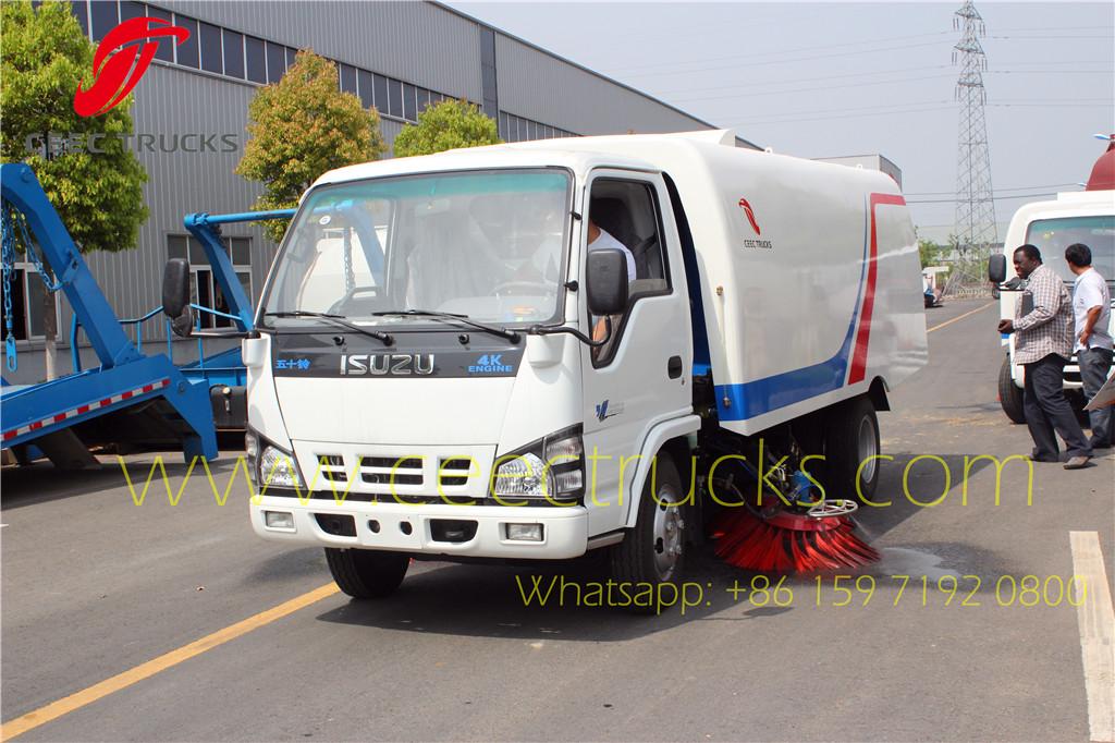 ISUZU 5cbm road sweeper truck export Nigeria