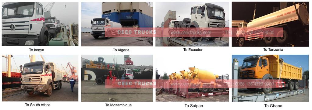 Beiben water tanker truck shipping