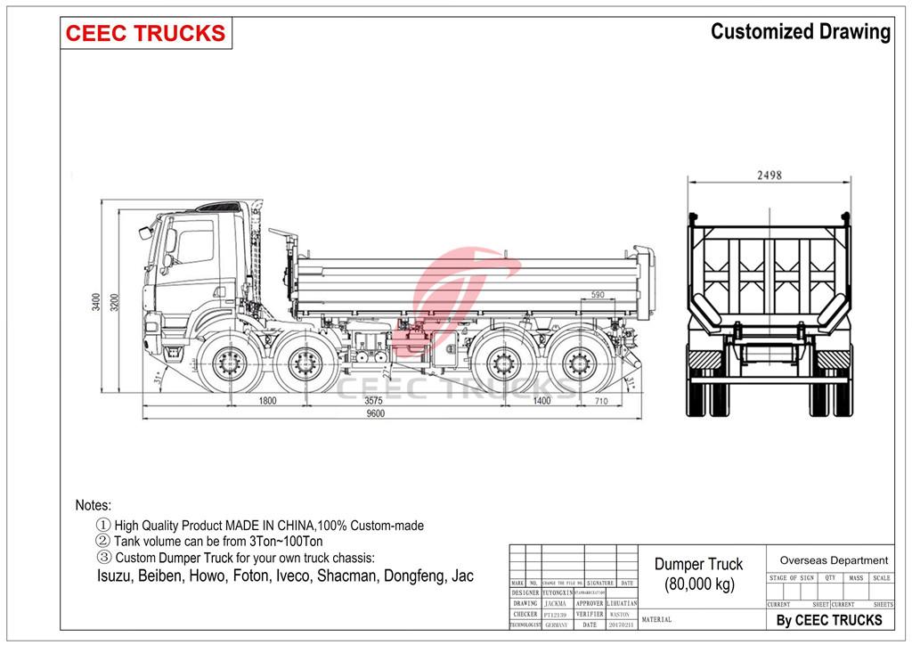 Shacman tipper truck drawing Shacman tipper truck drawing