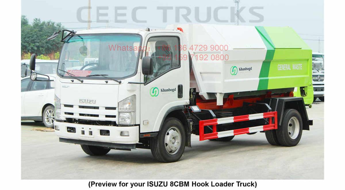 Mongolia--ISUZU 8CBM hook lifting truck Manual