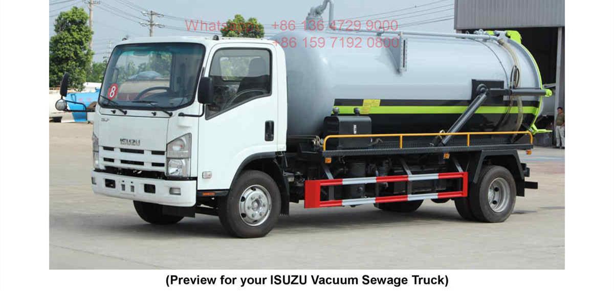 Dubai--ISUZU ELF 8000L Sewage truck