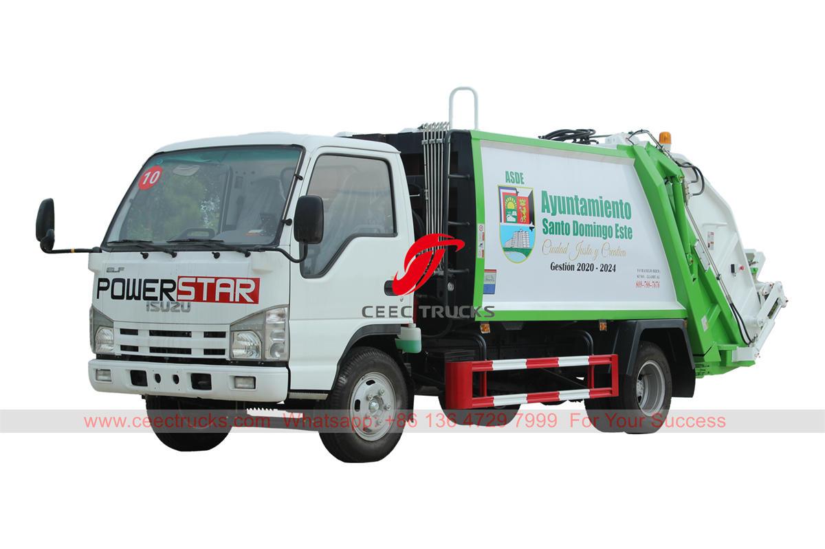 ISUZU 6CBM back load garbage truck