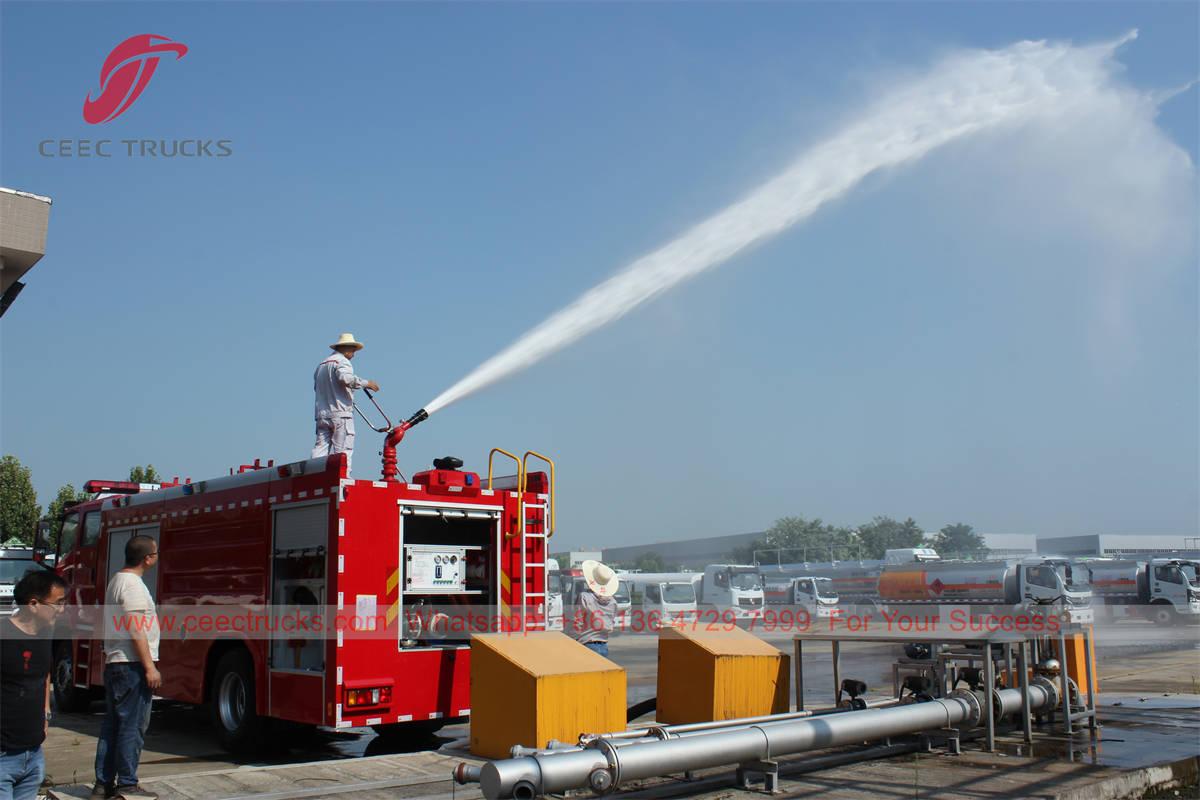 ISUZU GIGA fire truck testing