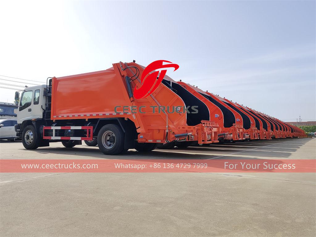 ISUZU FVR 10 cubic meter garbage compactor trucks export Dubai