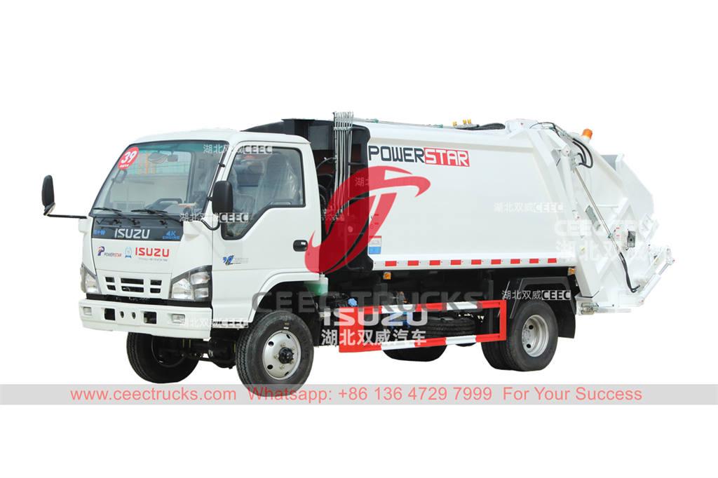 Good price ISUZU 4Ã—4 600P 6CBM rear load garbage truck for sale