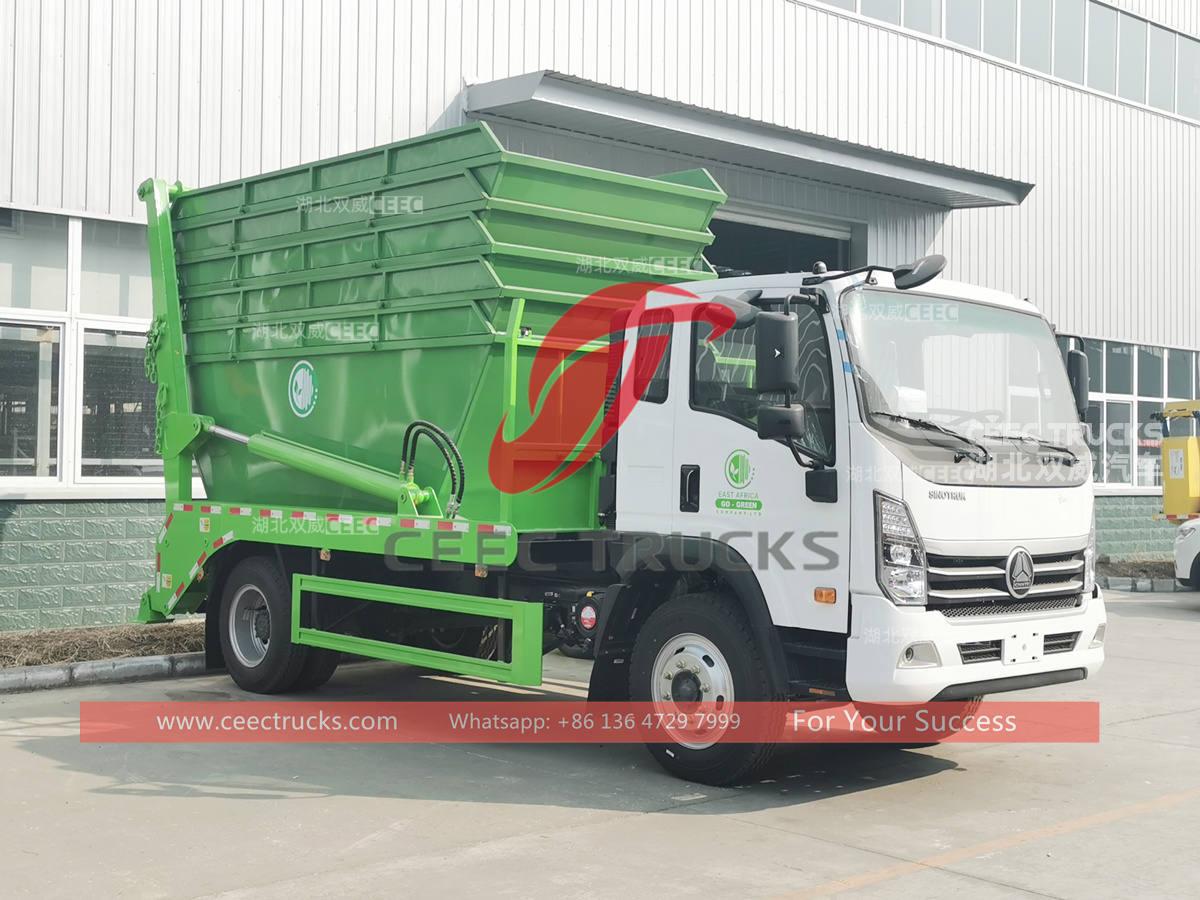 SINOTRUK 6 wheeler 8CBM skip bin lifter at best price