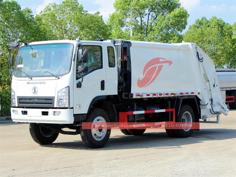 Shcaman 4x2 garbage compactor truck