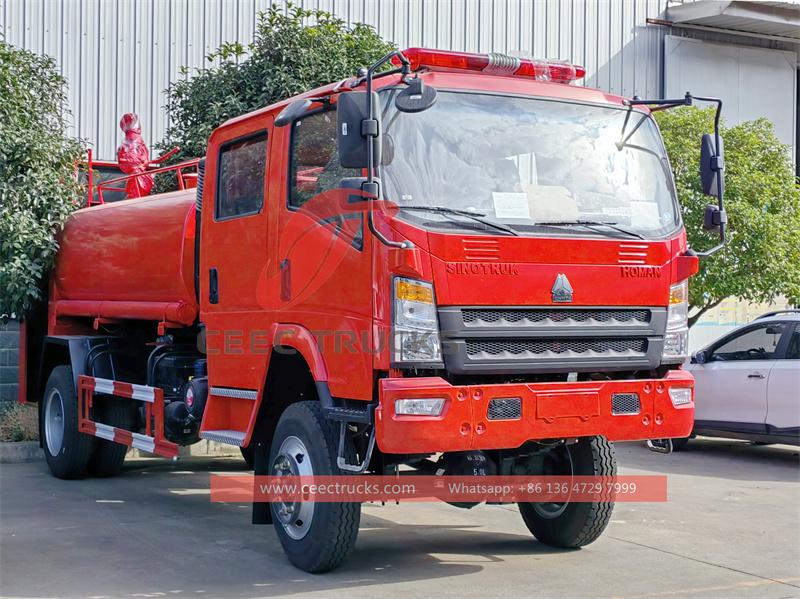 Howo 4x4 drive fire engine