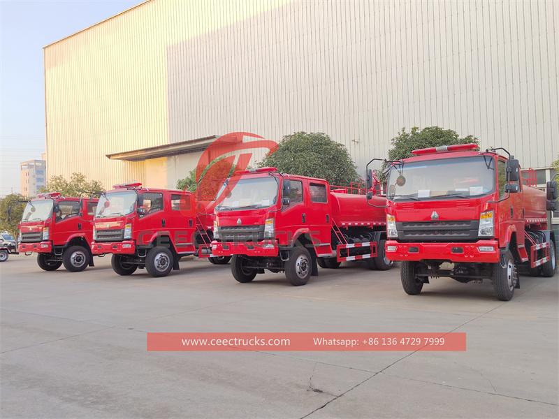 Howo 4x4 drive fire engine