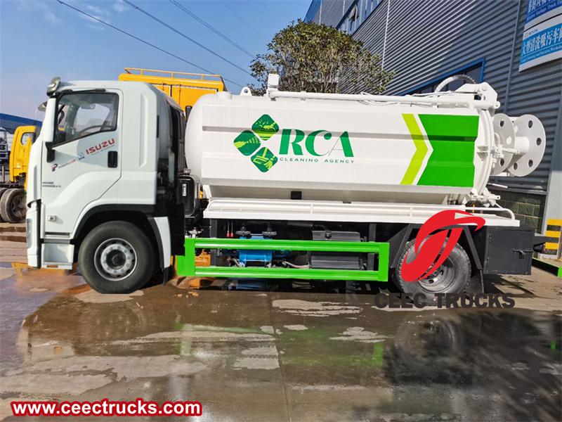 Isuzu GIGA 6 wheeler 14000L combined sewer cleaner truck