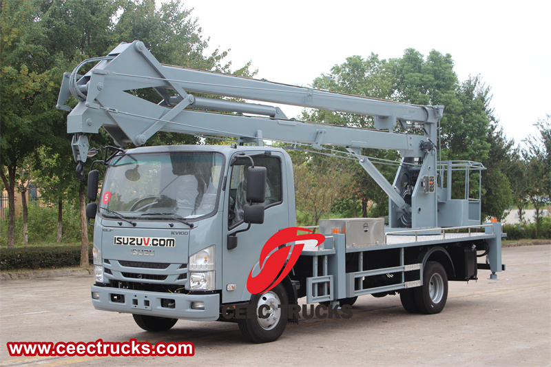 Isuzu KV100 knuckle aerial platform truck