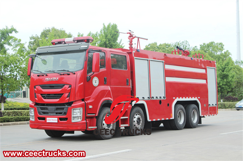 Isuzu GIGA 21000L heavy dry powder fire rescue truck