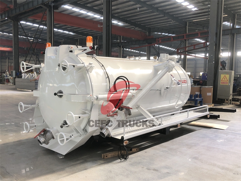 5cbm sewage suction tank body