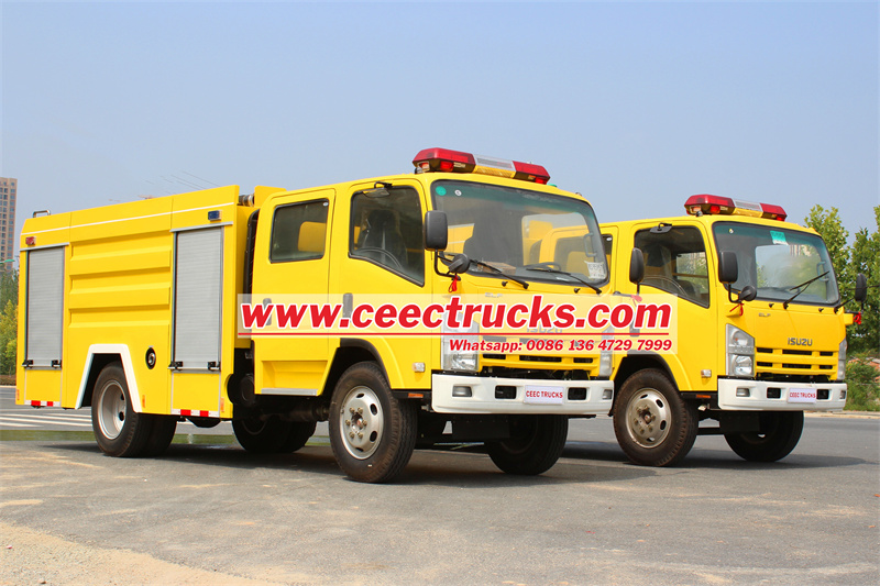 ISUZU NPR dry powder nitrogen fire truck