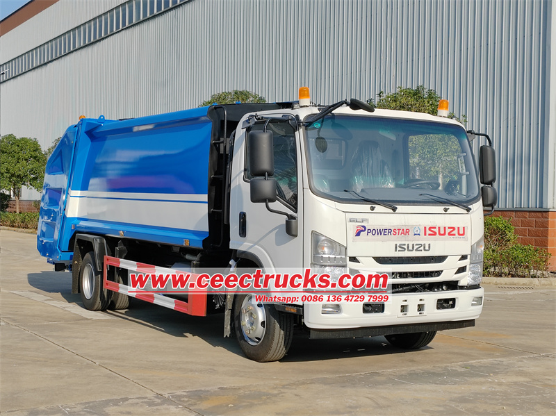 Isuzu 10 cbm efficient rear loader garbage truck