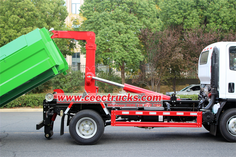 Isuzu garbage hook lift truck