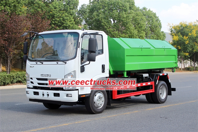 Isuzu garbage hook lift truck