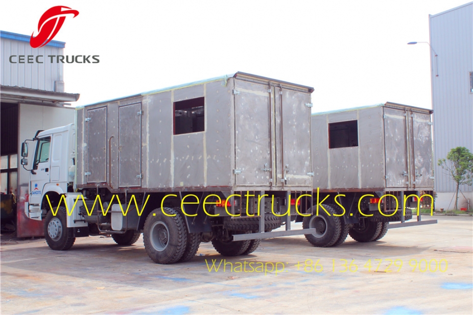 Durable HOWO all wheel drive mobile workshop truck manufacturer CEEC TRUCKS