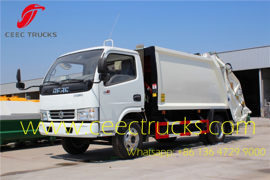 Manufacturer lowest price supply 5 CBM compressed garbage trucks Dongfeng