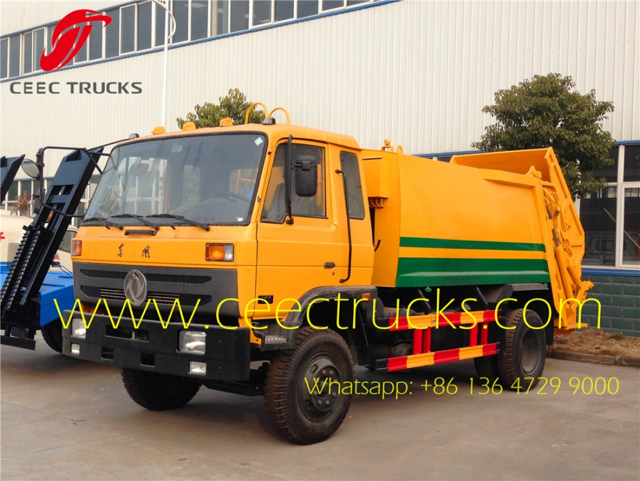 Refuse compactor trucks dongfeng 9 CBM trash compressor