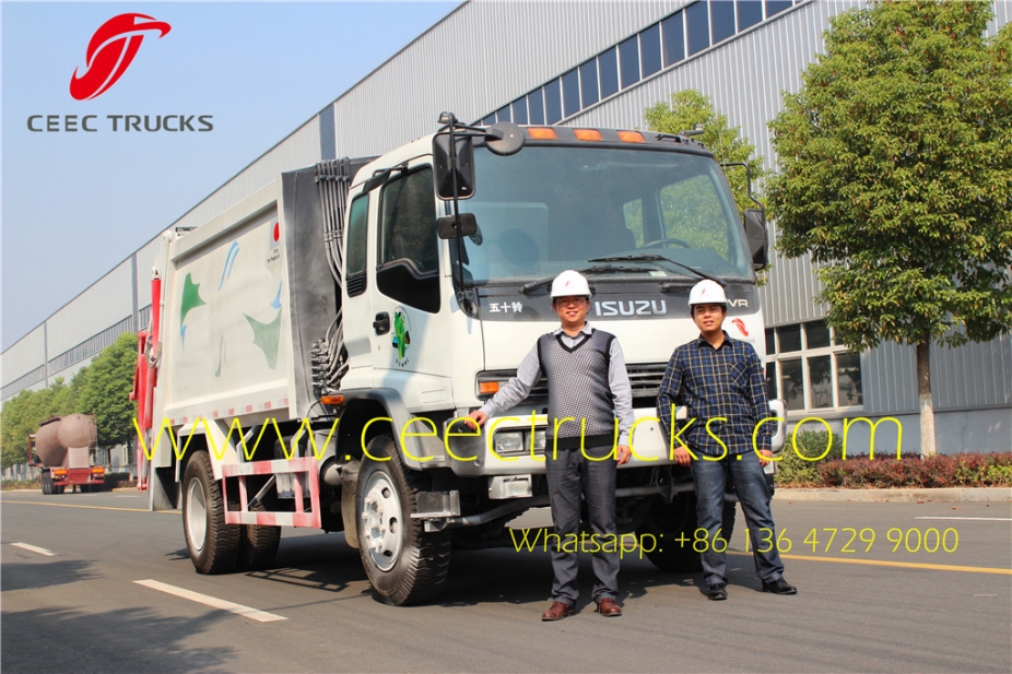 Dominica customer choose ISUZU 12 m³ compactor trucks