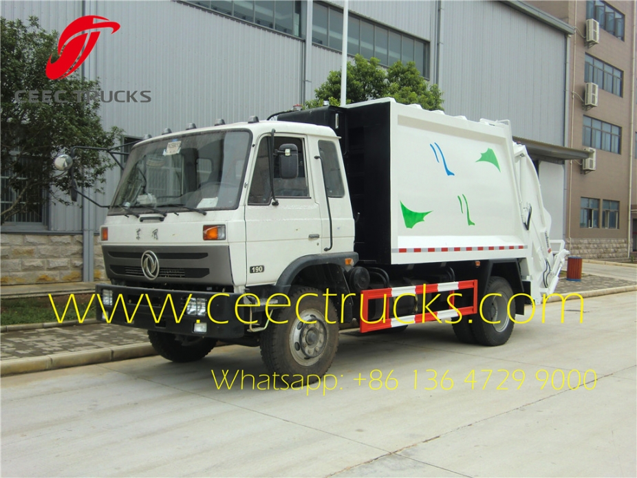 2016 new dongfeng 10000 liters garbage compactor trucks lowest price