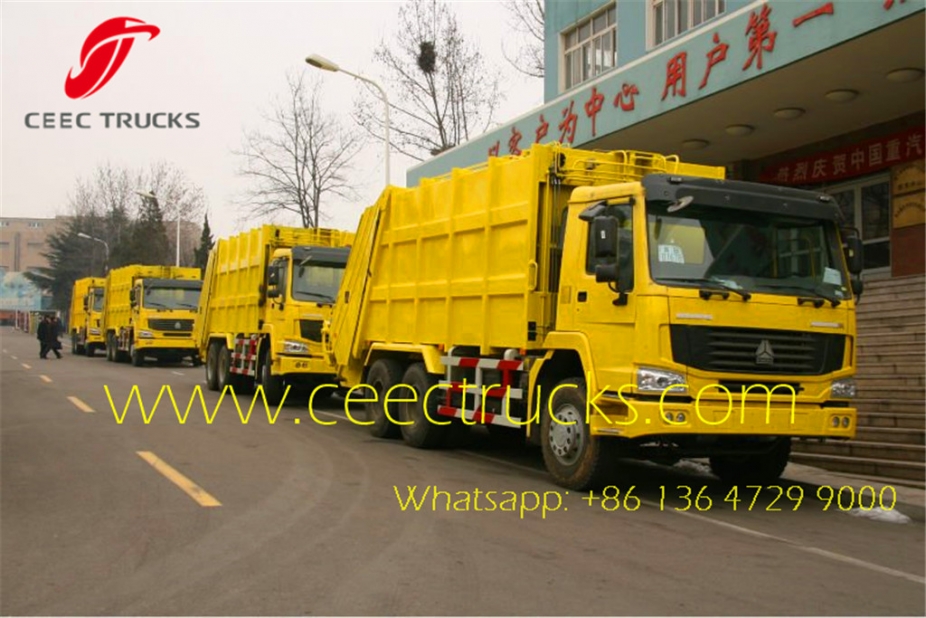 howo 336HP china garbage truck 20 CBM capacity waste management vehicle