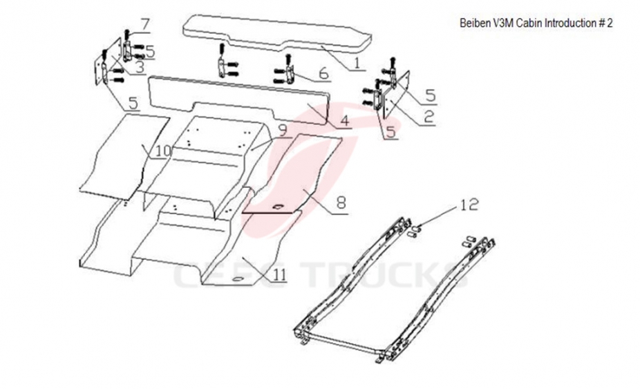 North benz beiben V3 Driver's cabin wholesale