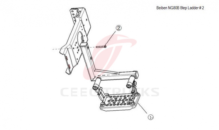 Genuine north benz truck step ladder climb pedal plate 5716600801