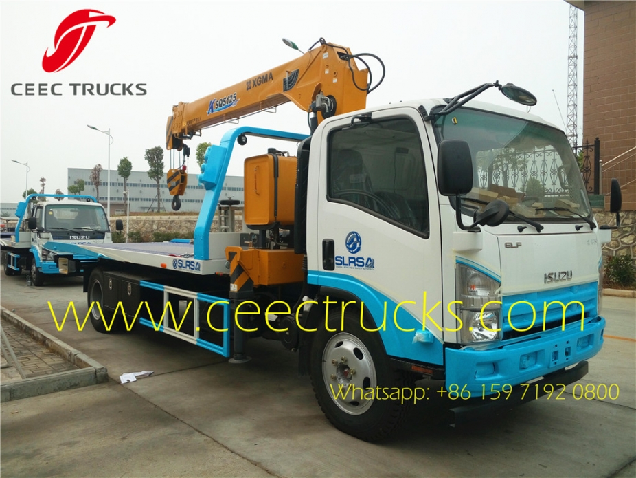 Sierra Leone City emergercy road wrecker ISUZU 5T street recuse truck manufacturer