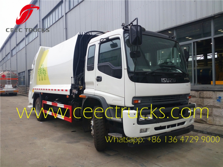 One unit ISUZU 12 CBM garbage compactor truck export Mongolia