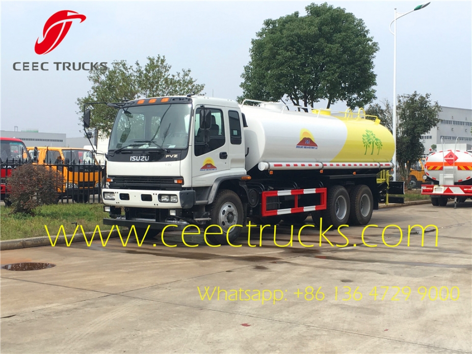 Mongolia customer buy 4 units ISUZU FVZ fuel trucks on sale