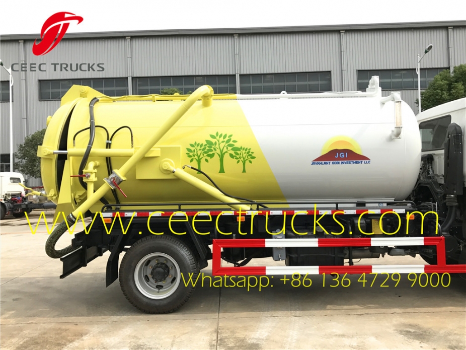 TOP quality ISUZU 10CBM vacuum sewage suction truck export Mongolia