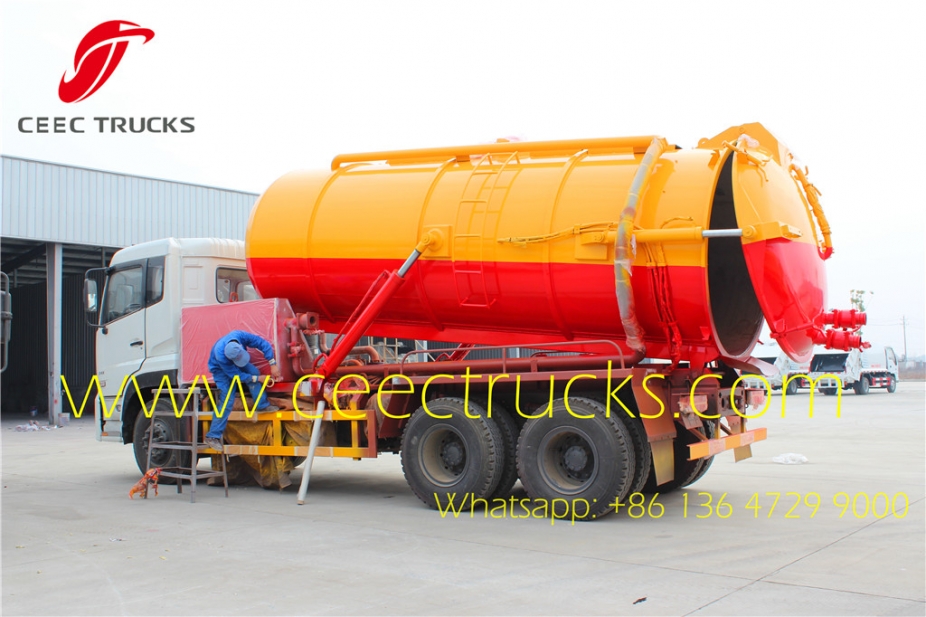 Hot sale Dongfeng 6x4 18000 Litres Vacuum Sewage Suction Tanker Truck