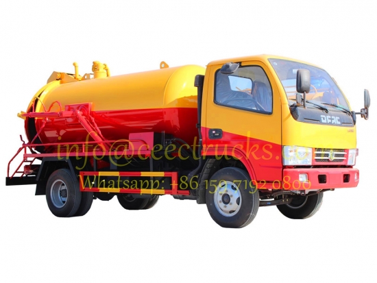 2016 best selling model 4CBM sewage suction tanker truck