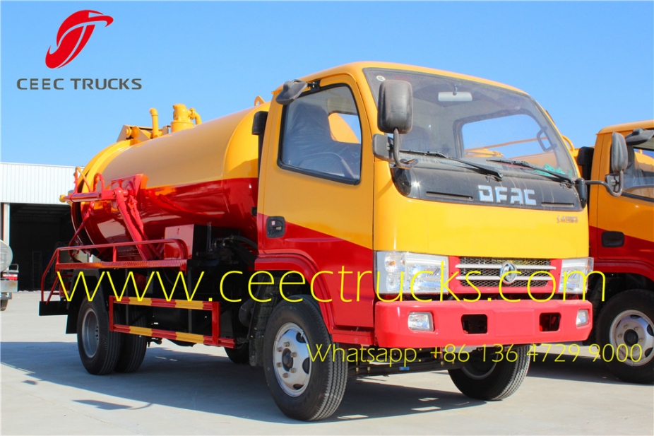 2016 best selling model 4CBM sewage suction tanker truck