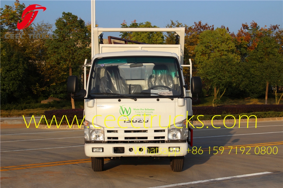 ISUZU 6CBM swing arm garbage truck export Asia country