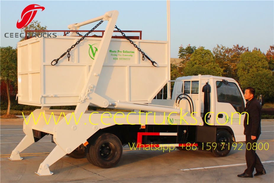 ISUZU 6CBM swing arm garbage truck export Asia country