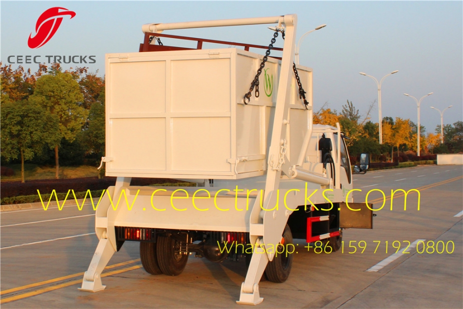 ISUZU 6CBM swing arm garbage truck export Asia country