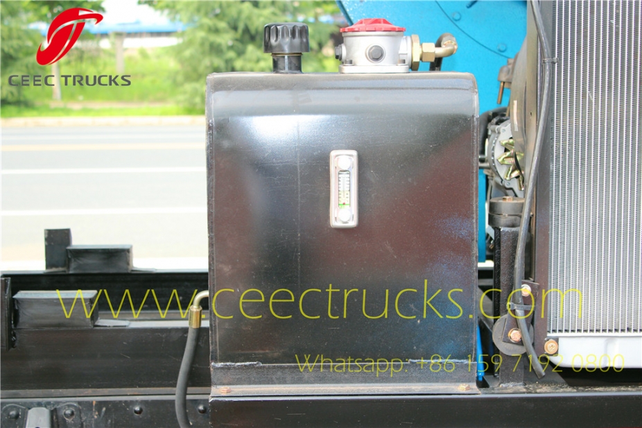 Road sweeper truck & sweeper kit hydraulic oil tanker assembly