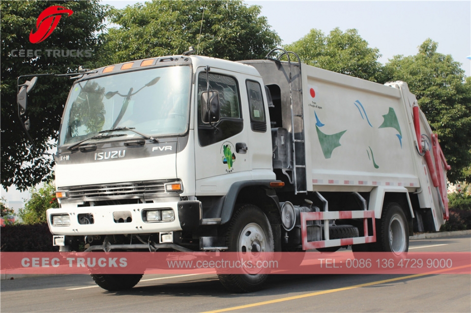 Japan technology 12 CBM garbage compactor truck