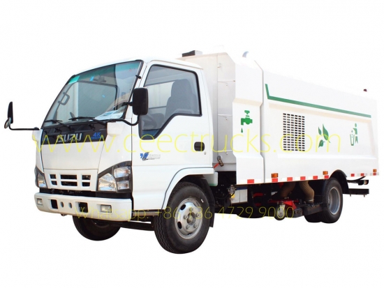 ISUZU 5 CBM vacuum road sweeper truck – CEEC Trucks